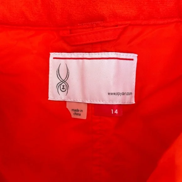NEW Spyder Women Bright Red Ski Snowboard Snow Waterproof Pants Suit Size 14R - Picture 9 of 15